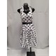 robe dos nu rock à pois noir