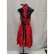 robe dos nu rock à pois noir