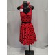 robe dos nu rock à pois noir