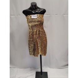 Robe bustier Pampilles or et argent