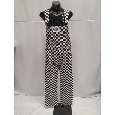 Salopette enfant  damier noir et blanc