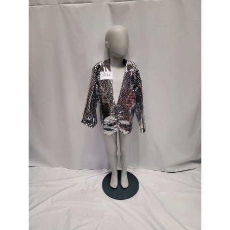 Veste costume enfant argentée jazz