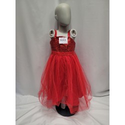 ROBE PRINCESSE ENFANT PAILLETTES ROUGE