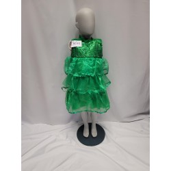 ROBE VERTE PAILLETTES ENFANT