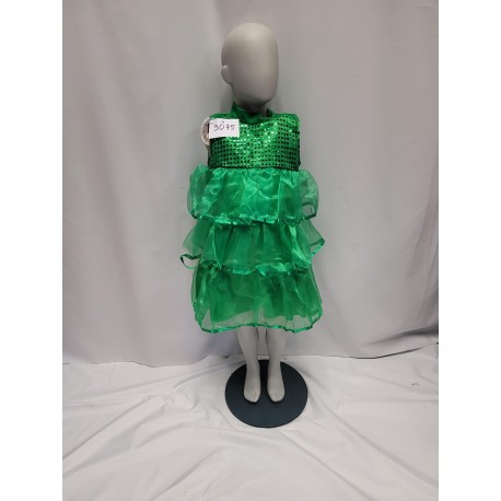 ROBE VERTE PAILLETTES ENFANT
