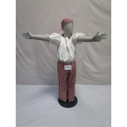 PANTALONS RAYURES ET JUPE ROUGE