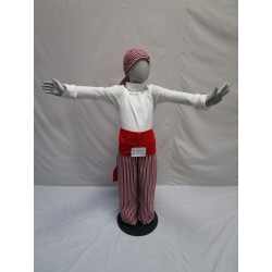 PANTALONS RAYURES ET JUPE ROUGE