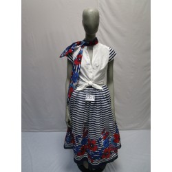 Ensemble Gaultier  jupe à fleurs