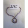 COLLIER PENDENTIF ROND VIOLET