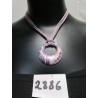 COLLIER PENDENTIF ROND VIOLET