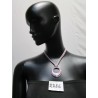 COLLIER PENDENTIF ROND VIOLET