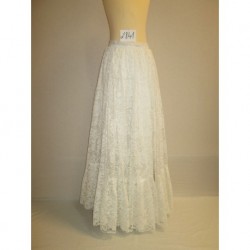 jupe blanche dentelle