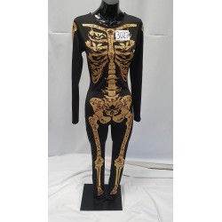 COSTUME SQUELETTE NOIR ET DORE