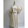 ROBE SATINEE BEIGE FEMME
