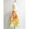 JUPE FLEURIE ORANGE FILLE