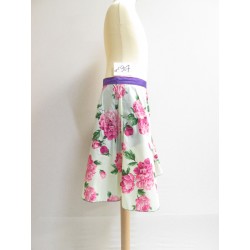 JUPE FLEURIE VIOLETTE FILLE