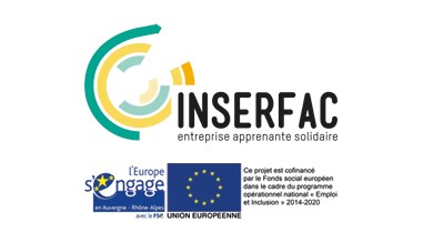 Inserfac, entreprise apprenante et solidaire, avec le soutien de l'Union européenne